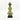 Lime Green Beaded-hat African Namji doll 11 in — handmade Cameroon beaded figurine