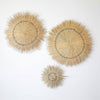 Sun Circle Wall Art - Natural. All three sizes, overlapping studio group.