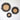 Sun Circle Wall Art - Black Edge. All three Black Edge sizes, studio.