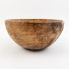 large Vintage Nigerian Nupe wood bowl, studio view 1
