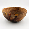 medium Vintage Nigerian Nupe wood bowl, studio view 2