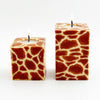 Cube Swazi Candle - Orange Giraffe by Outpost Original