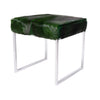 African Upholstered Springbok Metal Bench In Emerald Green Bench by Outpost Original