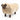 Honey shearling sheepskin sheep bench, front three-quarter studio view