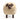 Honey shearling sheep bench, front studio view of the leather face and ears