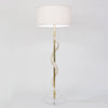 White Polished Kudu Floor Lamp On Acrylic by Outpost Original