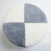 Round Shearling Sheepskin Ottoman - 19"