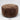 Round Latte Brown Shearling Sheepskin Ottoman - 24"
