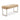 Honey shearling sheepskin bench on a satin nickel cube base, angled side view