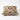 Suzani Pillow - Cream Floral Medallion, seen edge on, showing the depth of the feather down insert