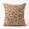 Suzani Pillow - Mauve Tulip, hand embroidered suzani face, front view