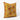 Suzani Pillow - Gold Tulip, hand embroidered Uzbek suzani pillow seen at an angle