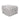 Square Tibetan Lamb Sheepskin Ottoman in Light Gray