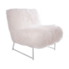 Lucy Chair In White Upholstered Tibetan Lamb Sheepskin by Outpost Original