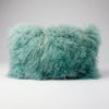 Tibetan Lamb Ombre Pillow - Aqua