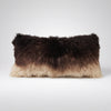 Tibetan Lamb Ombre Pillow - Espresso