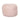 Round Tibetan Lamb Sheepskin Ottoman in Baby Pink