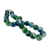 Large African Glass Bead Necklace - Green Blue by Outpost Original
