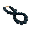 Large African Glass Bead Necklace - Midnight Blue by Outpost Original