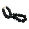 Large African Glass Bead Necklace - Black by Outpost Original