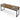 African Kuba Cloth Bench in Matte Black, product view 6