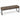 Geometric Kuba Cloth Bench in Matte Black, product view 5