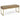 African Kuba Cloth Bench in Satin Brass, product view 4
