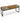 African Kuba Cloth Bench in Matte Black, product view 5