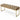 African Kuba Cloth Bench in Satin Brass, product view 5