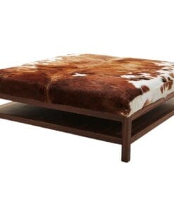 Walnut Coffee Table With Cowhide Outpost Original