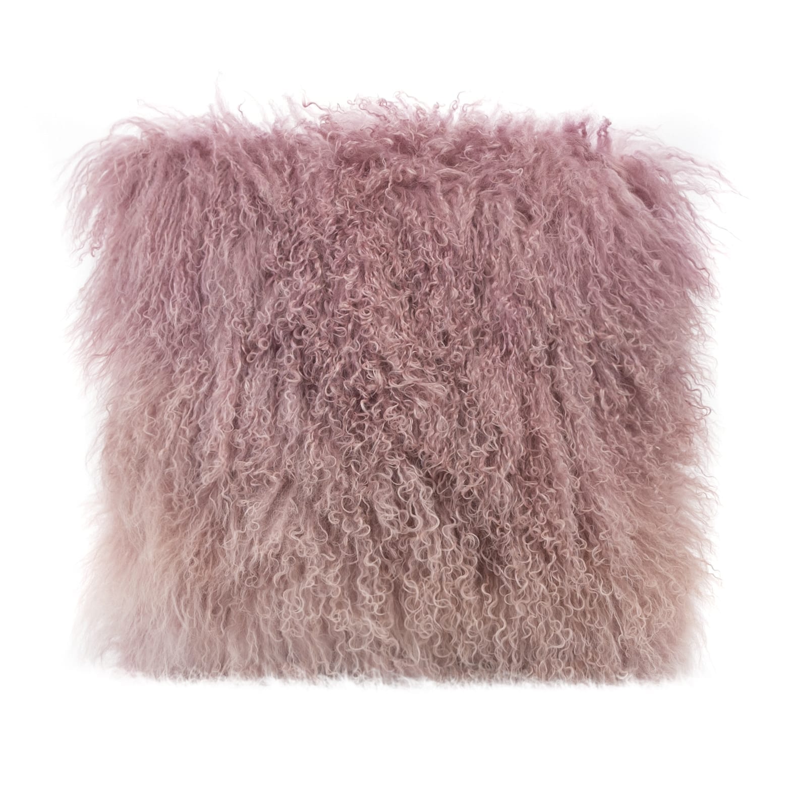 Ombre mongolian fur discount pillow